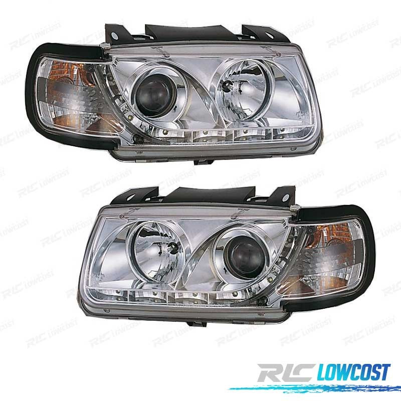 Far Is Luz Diurna Led Para Volkswagen Vw Polo Fundo Cromado