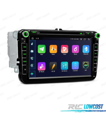 AUTO RADIO GPS ANDROID 12 PARA VOLKSWAGEN VW GOLF POLO PASSAT CADDY TOURAN  USB GPS TACTIL HD
