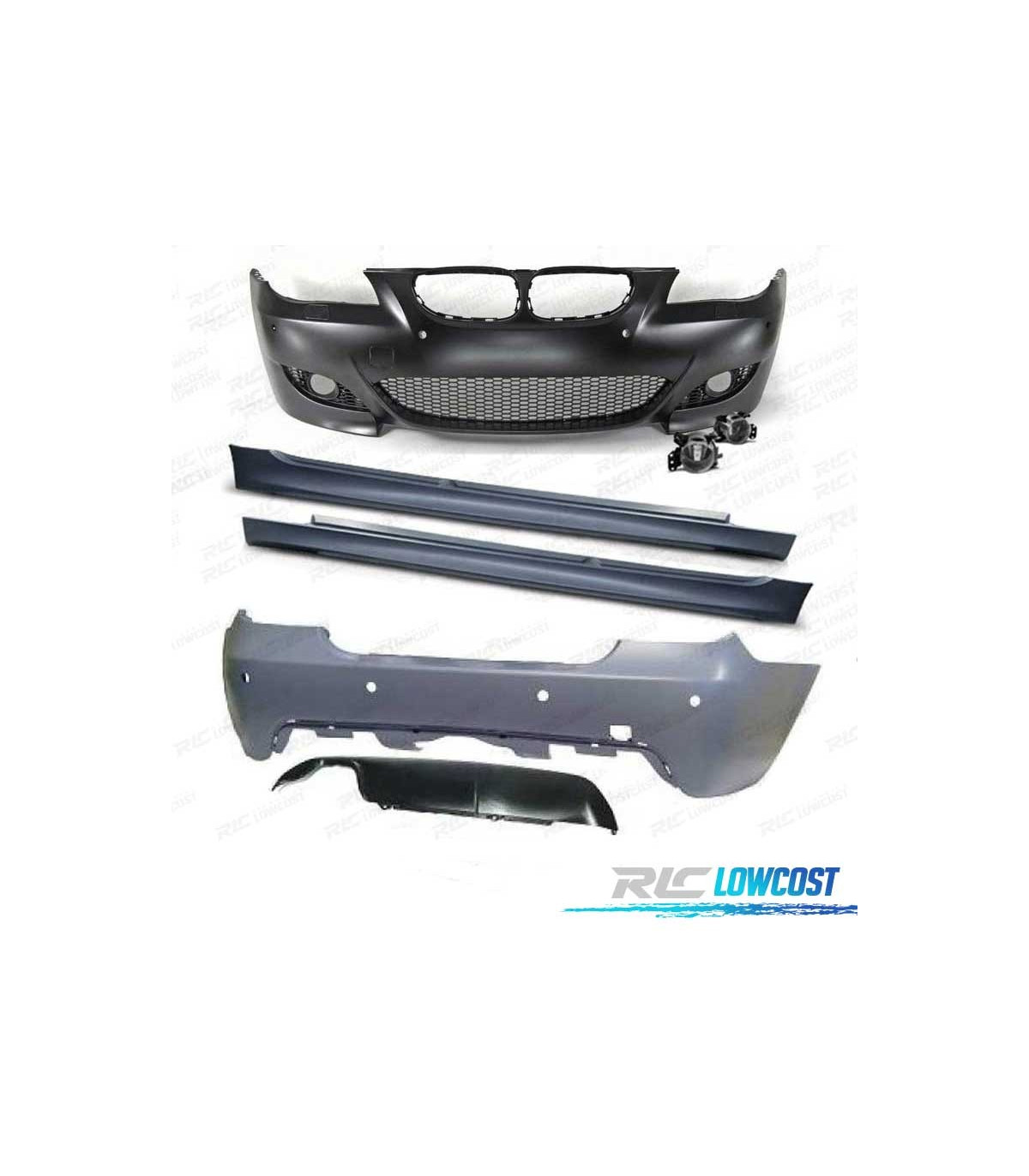 KIT CARROCERIA DEPORTIVO LOOK M5 PARA BMW E60 03-07 CON PDC Y LAVAFAROS